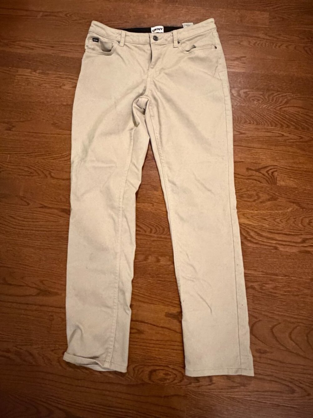 DKNY Men's Slim Fit Beige Pants 32x32